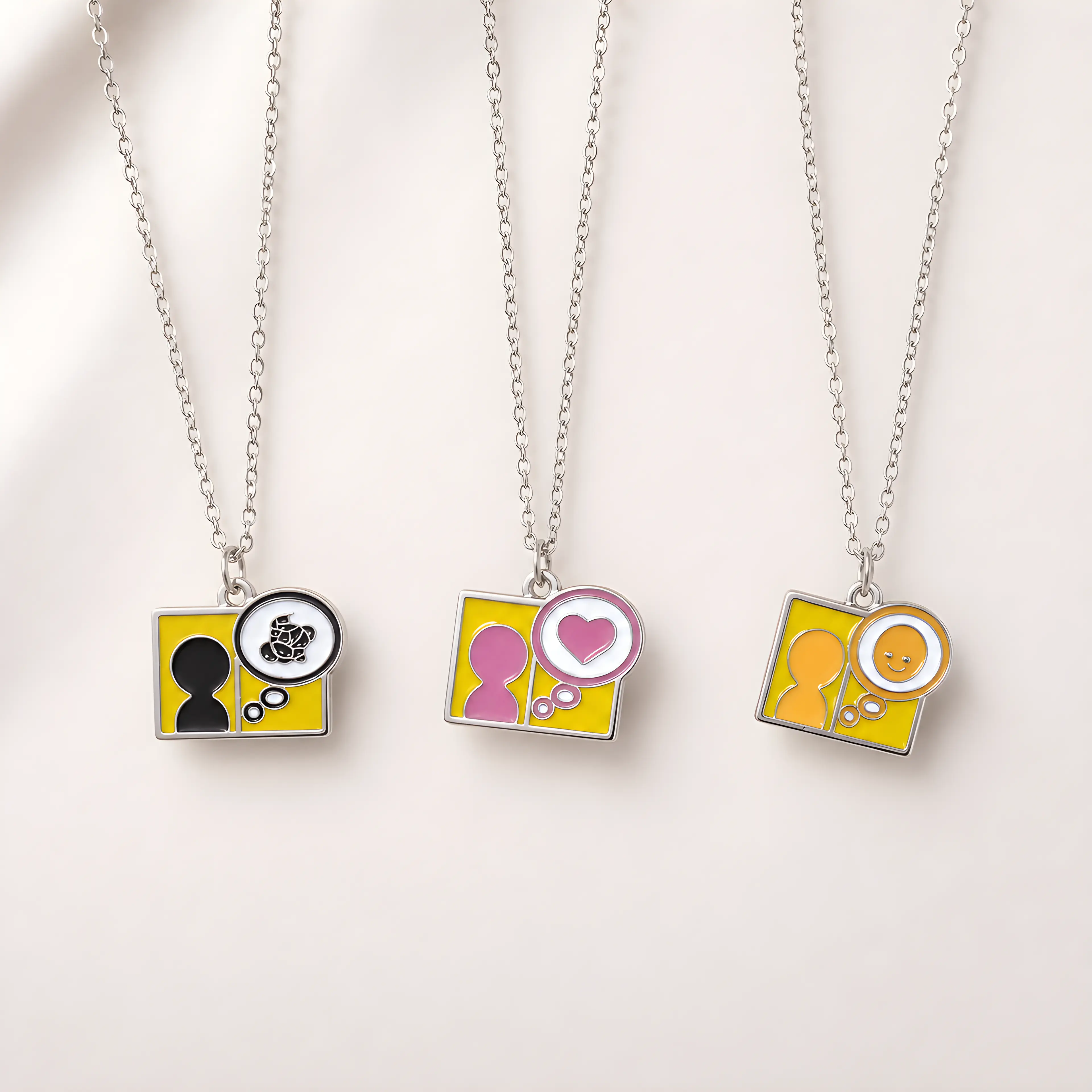 Gift game Ready Mood Window Pendant Necklace, Cute Apartment Display Card Enamel Charm Necklace, y2k necklace Cozy Gamer Jewelry Gift for Friends Teens | gift of game
