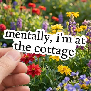 (Set of 2,3,5 pcs) I'm At The Cottage Sticker, Heated Rivalry Sticker, Hockey Movie Fan Gift, Laptop Water Bottle Decal