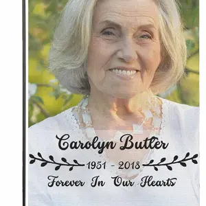 Personalized Photo Memorial Garden Flag for Outdoor, Customized House Home Yard Banner Lawn Welcome Decoration 12x18 Inch Double Sided