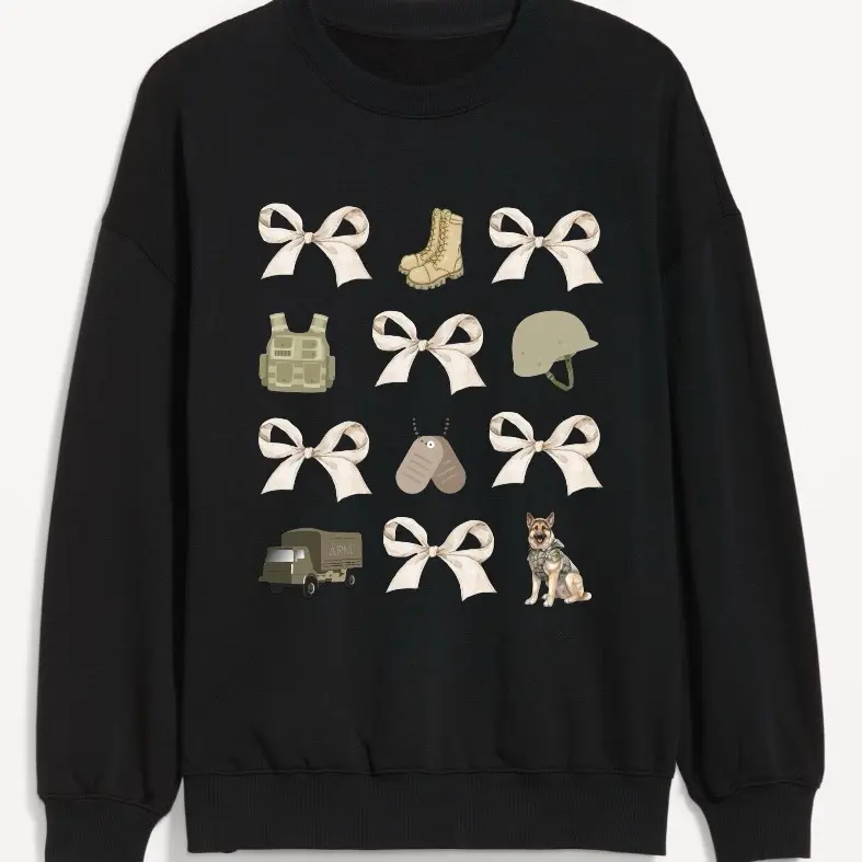 Army Crewneck, Military Wife Handmade, Sweatshirt, Military,  Pullover, Unisex Sizing