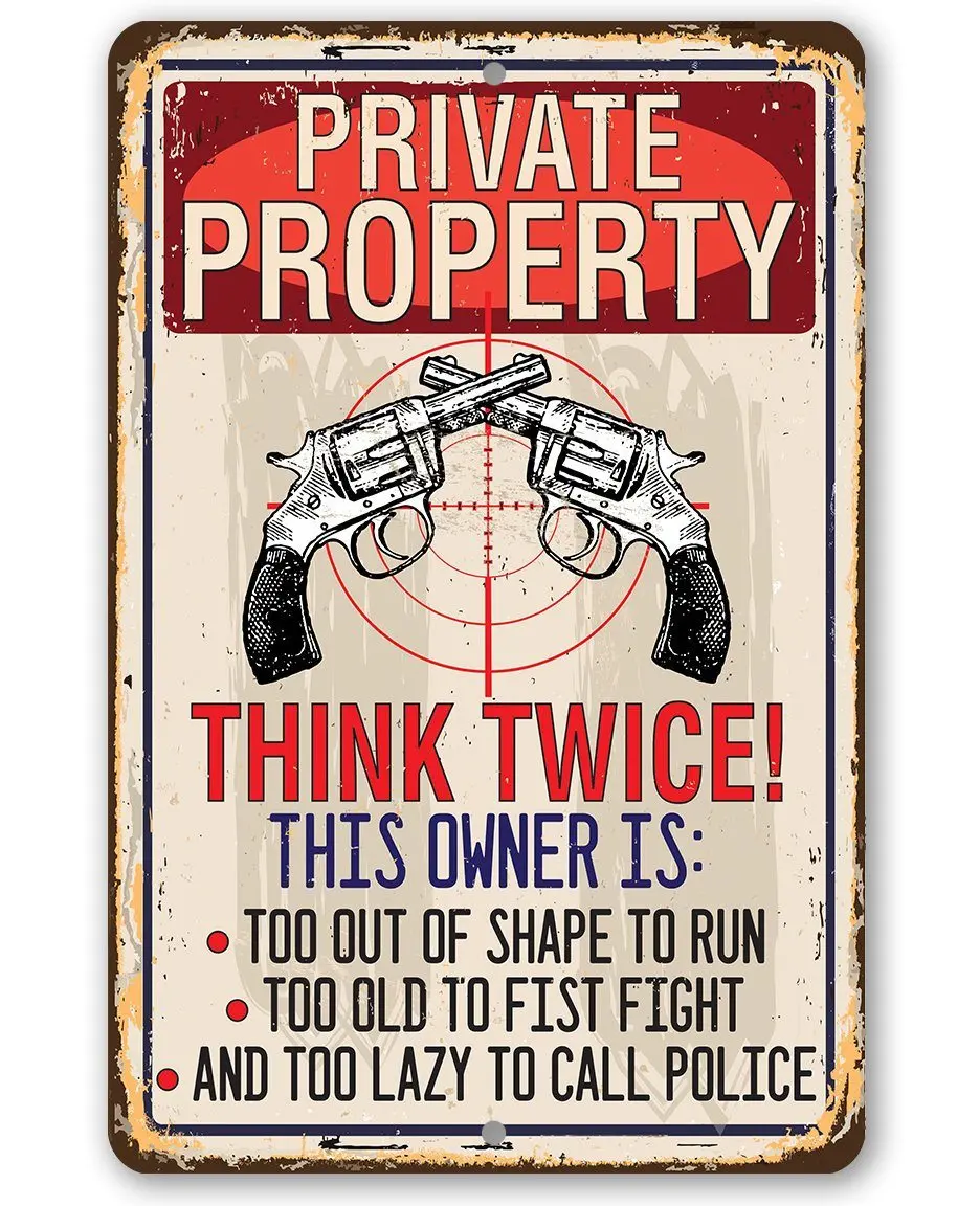 Metal Private Property Sign, Epoxy Home Decor Wall Plaque, Lightweight Room Decor