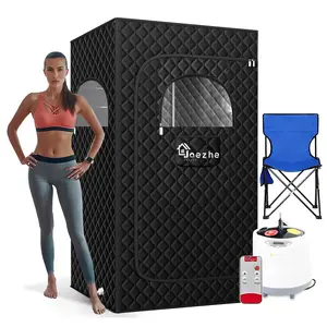 Portable Steam Sauna, Personal Full Body Home Sauna Tent, Indoor Sauna Box for Home Relaxation with 3.0L 1200W Steam Generator, Remote Control, Timer, Foldable Chair (68.5"*39.7"*30.3")