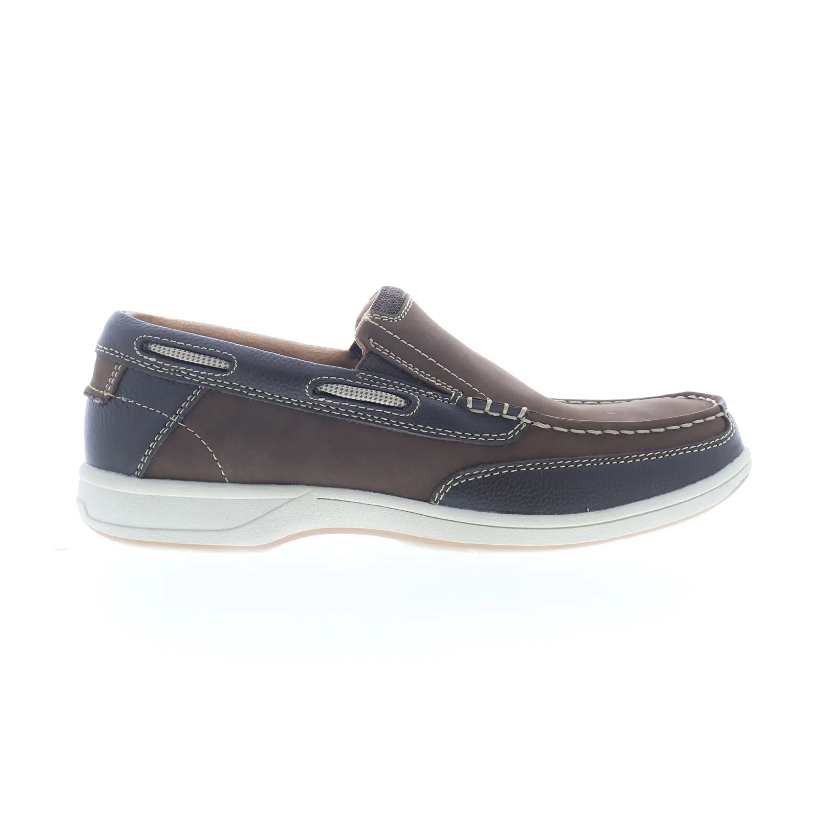 Florsheim Lakeside Slip Mens Brown Extra Wide Leather Loafers Casual Shoes