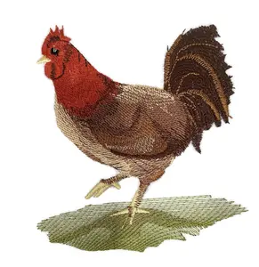 Beyond Vision Custom Fashion Rooster Embroidery Iron On/Sew Patch (4.3" x 5")