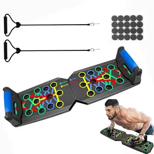 28 Hole Push Up Board Fitness Gear, Portable Home Exercise Equipment with Resistance Bands, Full Upper Body Workout System for Men & Women, Ideal Fitness Gift