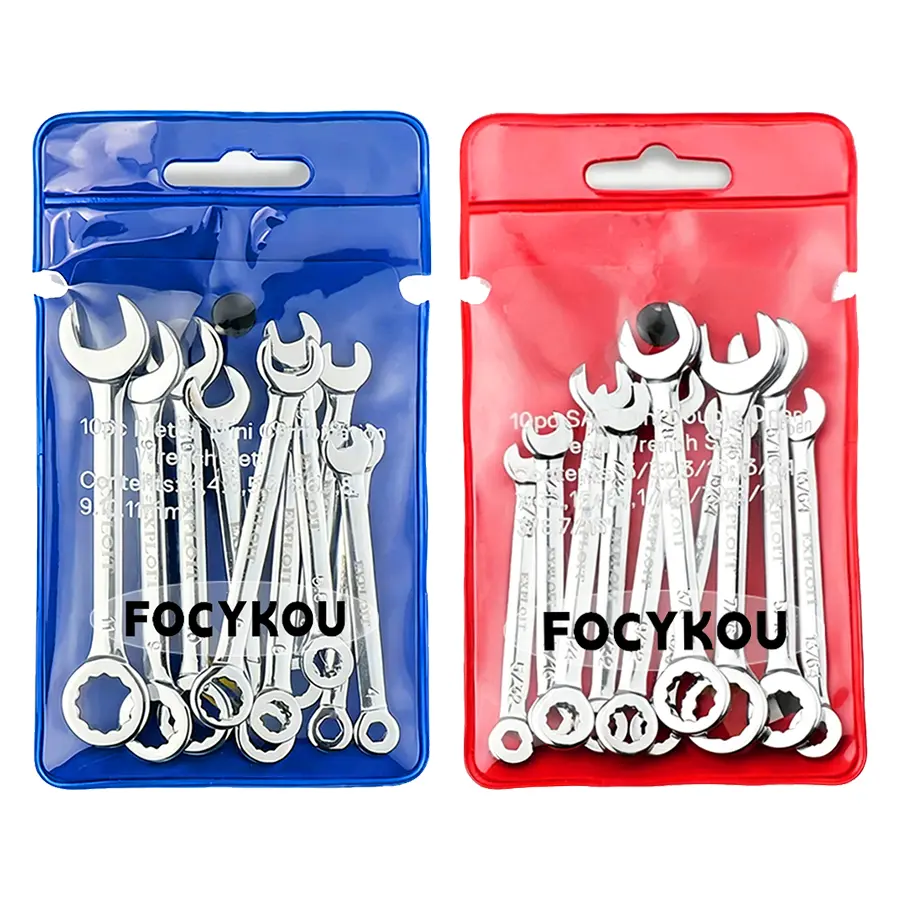 Mini Wrench Set 4mm-11mm & 5/32"-7/16" Open and Box End Wrench Set | Metric SAE, Ignition Wrench Sets, Open and Box End, Combination Wrench Sets, Storage Pouches and Key Chains