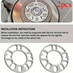 Universal Hub Gasket (2-piece Set) – 3mm/5mm/8mm/10mm Hub Center Conversion Adapter, Enabling Wider Vehicle Spacing and ET Value Adjustment – Compatible with Most Vehicles