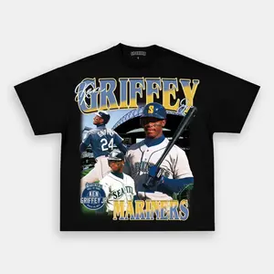 Comfort Colors Ken Griffey Jr Graphic T-Shirt, Seattle Baseball Retro Sports Streetwear Tee Vintage MLB Aesthetic Style, Unisex Fan Outfit for Men Women, Soft Washed Cotton Shirt Game Day Wear