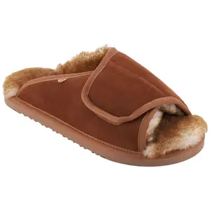 Lamo Men's Suede Adjustable Slippers - Slide Wrap