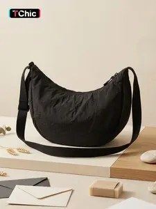 Nylon Messenger Bag Large Capacity Lightweight Casual Crossbody Bag Adjustable Should Strap Unisex Suitable for All Seasons