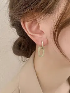 Silver Color Earrings, Fashionable Earrings, Stylish & Trendy Design, Perfect Gift for Her, All-Season Wear, Durable Quality Jewelry, Hoop Earrings