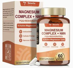 Magnesium Complex with NMN Supplement, NAD Supplements for Women Sleep & Relax, Boost NAD Levels, Cellular Energy & Anti-Aging, NMN NAD Resveratrol Supplement with PQQ, Non-GMO