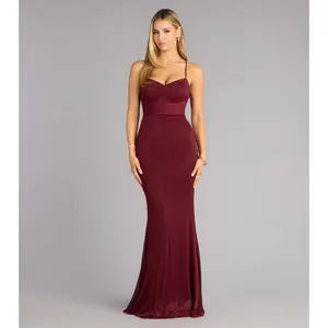 Khloe Mesh Lace-Up Mermaid Formal Dress
