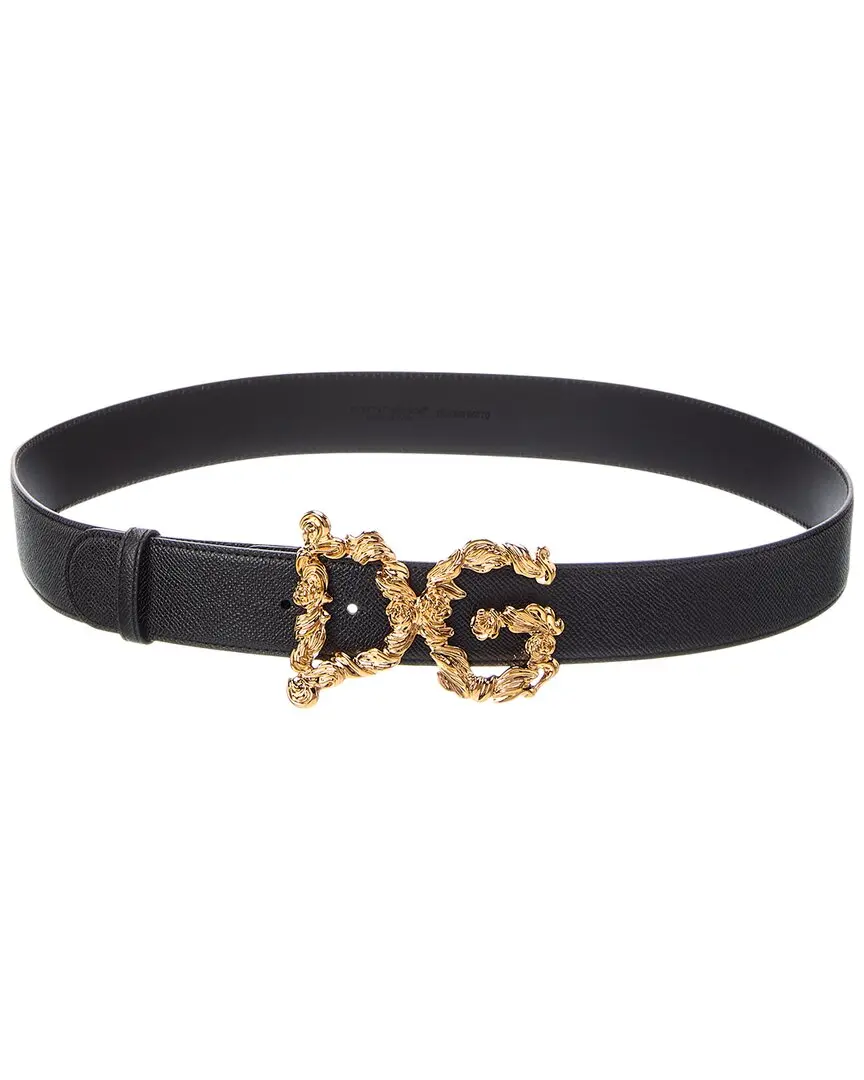 Dolce & Gabbana DG Logo Leather Belt