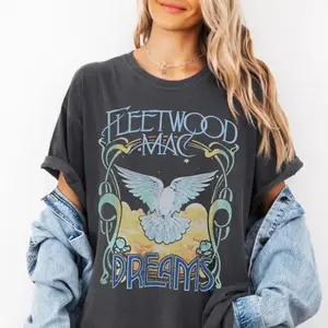 Fleetwood Mac Graphic T-shirt, Retro Rock Music Tee