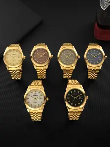 RIECEGO Men's Quartz Watch Full stainless steel mesh design with diamond accents Substantial texture with long-lasting color retention Elevates business attire with refined style Business Fashion Watches