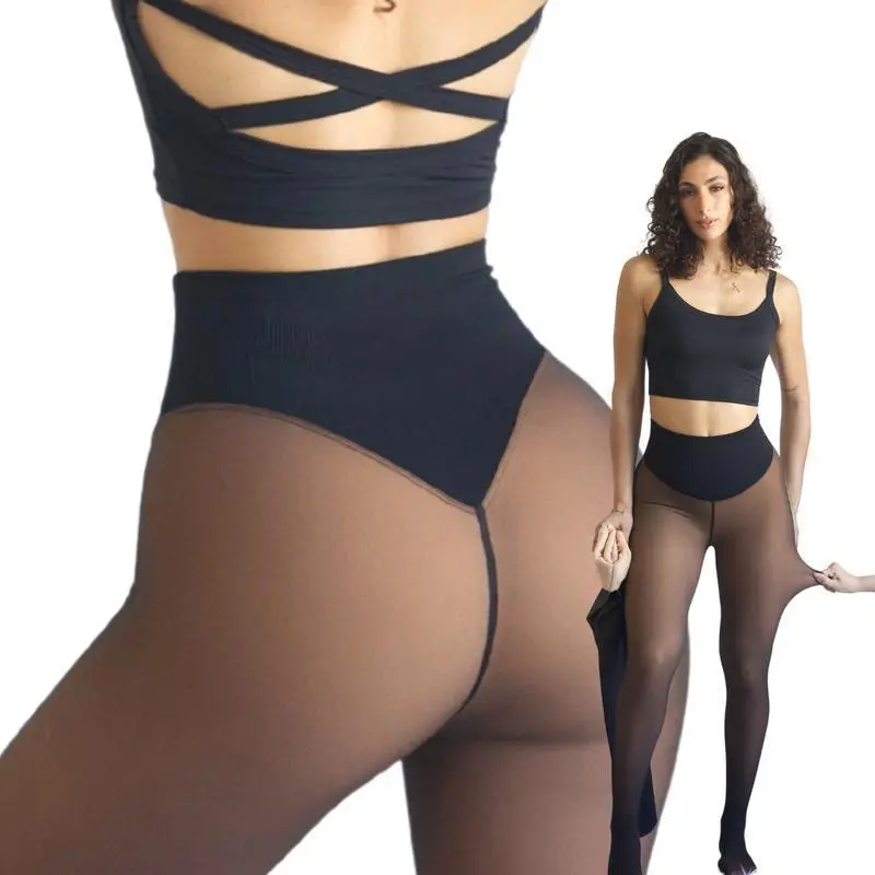 NEW: Compression Band & One-Seam Magic Fleece-Leggins | The Original Closed-Toe Tights in 4 Shades (S-XL) | Plus Size & Light-to-Brown Range Available