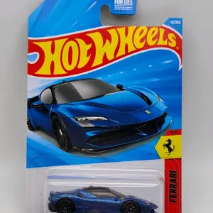 hot wheels blue Ferrari sp90 mainline fast shipping Diecast Metal Car Diecast Collectible