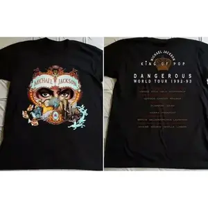 1992 Michael Jackson Dangerous World Tour Shirt - Black Unisex Shirt