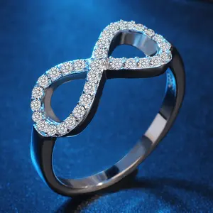 Zircon Infinity Symbol Ring for Women – Personalized Daily & Party Jewelry Gift