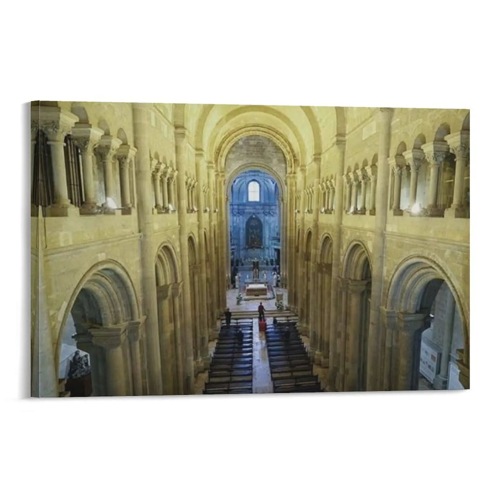 Romanesque Architecture Poster Interior of Lisbon Cathedral (1147) Home Decor Poster Wall Art Canvas Poster Bedroom Decor Sports Landscape Office Room Decor Gift Frames Ornaments Artistic Decoration Print Photo