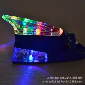 Car wind-powered light, shark fin flashing light, anti-tail collision wind-powered decorative light, car modification exterior accessories