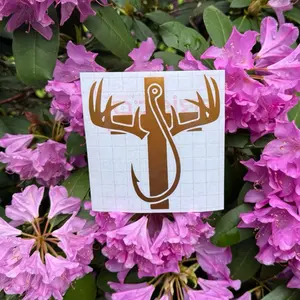 Handmade Outdoor Waterproof Cross Sticker - Adhesive Vinyl Decal, Easy-to-Apply Car Exterior Accessory, Multi-Size Decals for Truck, Car Decorations for Fishing Enthusiasts
