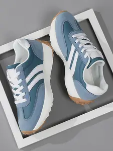 Men's Low Top Casual Outdoor Sports Shoes, Comfortable Breathable Laces, Multi-Color Walking Sneakers, All Seasons, Medium Width