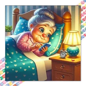 1pcs 5D DIY Diamond Painting Set, 5D Diamond Art Set, DIY Decoration, Elderly Bedside Reading, Handicraft. Full Round Drill DIY Diamond Painting Set, Mosaic, Diamond Art, DIY Art Home Decoration, Suitable for Halloween and Christmas.