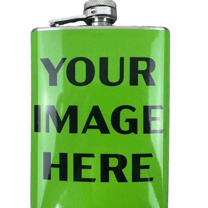 CUSTOMIZABLE "Your Image" 8oz Stainless Steel Flask