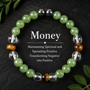 ARPURRAINA Tiger Eye Stone Money Attraction Bracelet Crystal Bracelet 8mm Natural  Handmade Beads Unity Protection Encouragement Gift for Women Men Fashionable Colorblock Beaded Elastic 15-20cm