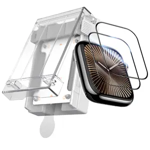 Easy-installed Nano Hybrid Glass Screen Protector for Apple Watch Series -45mm 41mm 42mm 46mm 49mm Easy to install, bubble-free, high-definition, shockproof