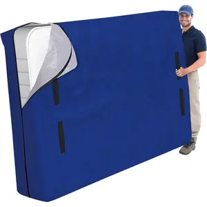Cosy Family Mattress Bags for Moving with 8 Handles - 170GSM Extra-Thick Mattress Bag for Moving Supplies - Reusable Mattress Cover Protector Storage with Zipper, Blue, King