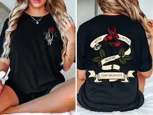 Haunting Adeline T-Shirt, Run Little Mouse Hunting Sweatshirt, Zade Meadows Dark Romance Gifts, Booktok Hd Carlton Bookish Smut Womenswear Crewneck Graphic Fabric Pullover Sweater