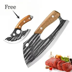 [Buy 1 Get 1 Free] Kitchen Knives | Suitable for kitchen, camping, outdoor cooking and grilling. A sharp carbon steel Viking kitchen knife set, perfect for cutting meat and vegetables—the perfect Father's Day gift. non-stick stainless