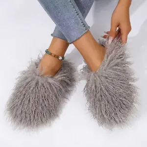 Fluffy Faux Fur Slippers | All-Season Cozy Plush House Slippers for Women