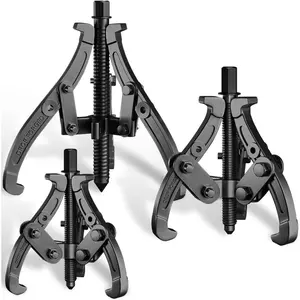 3'' 4'' 6'' Gear Puller Set, 3 Jaw Bearing Puller with Reversible Jaws, 2 Jaw / 3 Jaw Pulley Puller Tool for Pulley Gear Bearing Flywheel Removal, 4pcs Gear Extractor Tool 1.1t/1.6t/3.0t