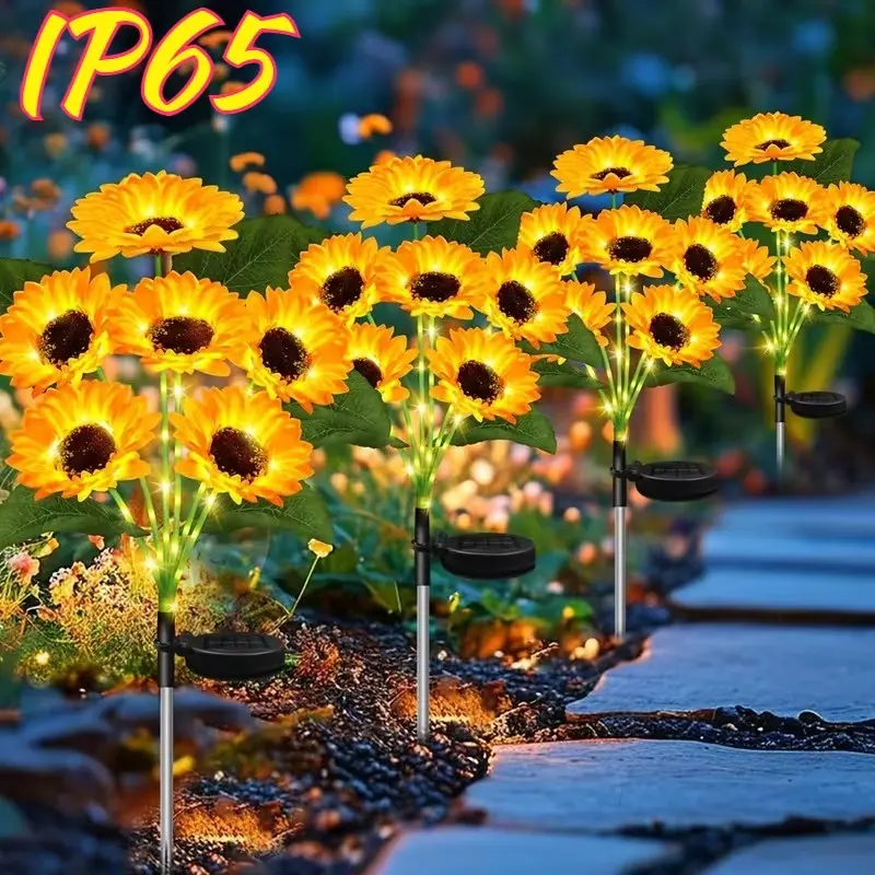 2026 New Sunflower Solar Lights, Outdoor Solar Lighting, Outdoor Decorative & Waterproof Lights, Outdoor Decoration Light, Set of 1 Solar Garden Decorative Lights, Suitable for Gardens, Courtyards, Flower Beds, Pathways, An Ideal Gift for Women