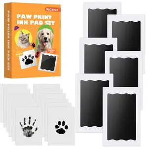 Baby Hand and Footprint Kit, Paw Print Kit for Dog Cats, Nose Print Stamp Pad for Dogs, Clean Touch Baby Footprint Kit, Pet Paw Ink Pad Family Keepsake