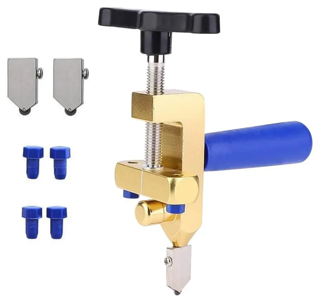 Manual Tile Cutter, 2 in 1 Glass Tile Cutter, Manual Breaking Pliers with 3-15 mm Tungsten Steel Blades, Tile Cutter Hand Tool for Home DIY Cutting Glass, Mirror, Glazed Tiles
