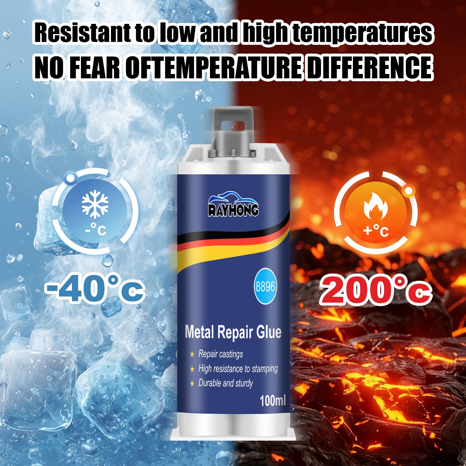 Metal Casting Glue 100ml High Temperature Resistant Welding Adhesive For Metal Castings Sand Holes Air Holes Cracks Strong Repair Glue