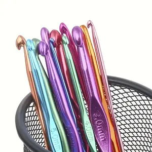 36/24/12pcs Colorful Aluminum Hook Set, Knitting Crochet Hook, Hand Tools for Home Use, Crochet Supplies