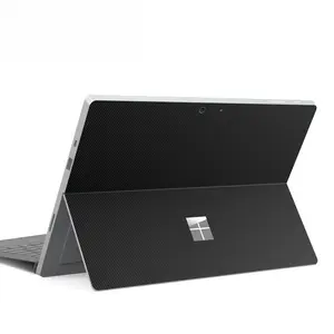 Carbon Fiber Texture Skin Sticker for Microsoft Surface Pro 7 8 9 10 11 12, Anti-Scratch Back Protective Film Cover for Surface Book & Surface Go, Premium Decal for Tablet Business/Travel Use