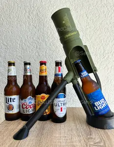 SendCapsUSA Bottle Opener Mortar (Made in USA) - Fits 12oz US Domestic Bottles - Precision Engineered Cap Launching Bottle Opener- Unique Gift for Guys, Veterans, BBQs & Tailgates