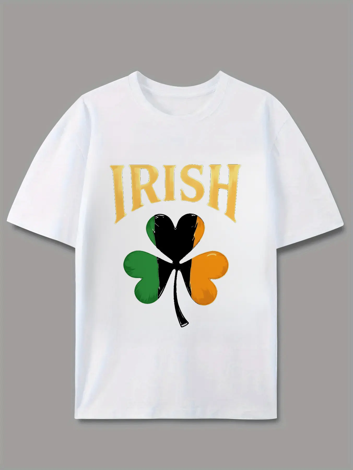 Men's Irish Retro T-Shirt Shamrock  Irish Flag Des unisex soft cotton short sleeve t shirt, vintage graphic casual tee for men women teens, perfect birthday holiday gift for camping travel gym daily street  wear