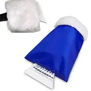 Insulated Wearable Ice Scraper Hand Glove for Winters Waterproof