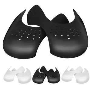 Luxway Crease Protectors for Air Force 1 ‖ Jordan 1 ‖ Dunk Low, 4 Pairs Crease Protector for Men's 7.5-12/ Women's 5-8.5 (Men's US Size 7.5-12, Black+White)