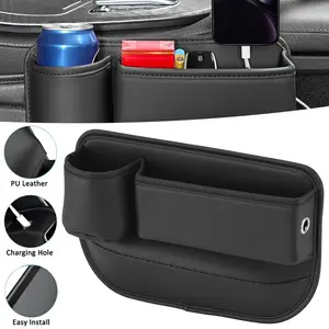 Left/Right Side Car Seat Gap Filler Storage Box, Multifunctional Phone Holder Organizer Car Accessories