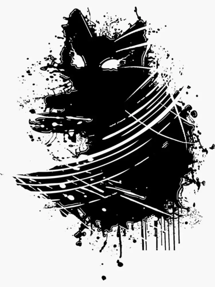 Black Cat Sticker - Cute Spooky Vinyl Decal for Smartphone, Laptop & Water Bottle