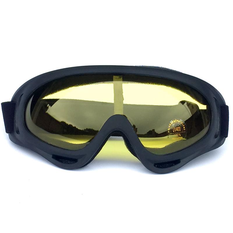 Unisex Windproof Ski Goggles - OneSize, Black Frame Orange/Blue Frame Colorful Film, Lightweight Secure Fit, Anti-Fog UV Prevention Durable PC Plastic Lens, Wide Viewing Angle, Functional Look for Multiple Sports, Pc Lens